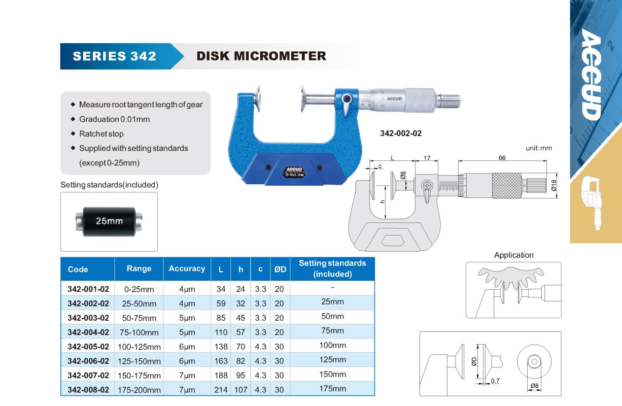 ميكرومتر ديسك دقة 0.01 مم كود 342 342 1 إنفينيتي للتجارة