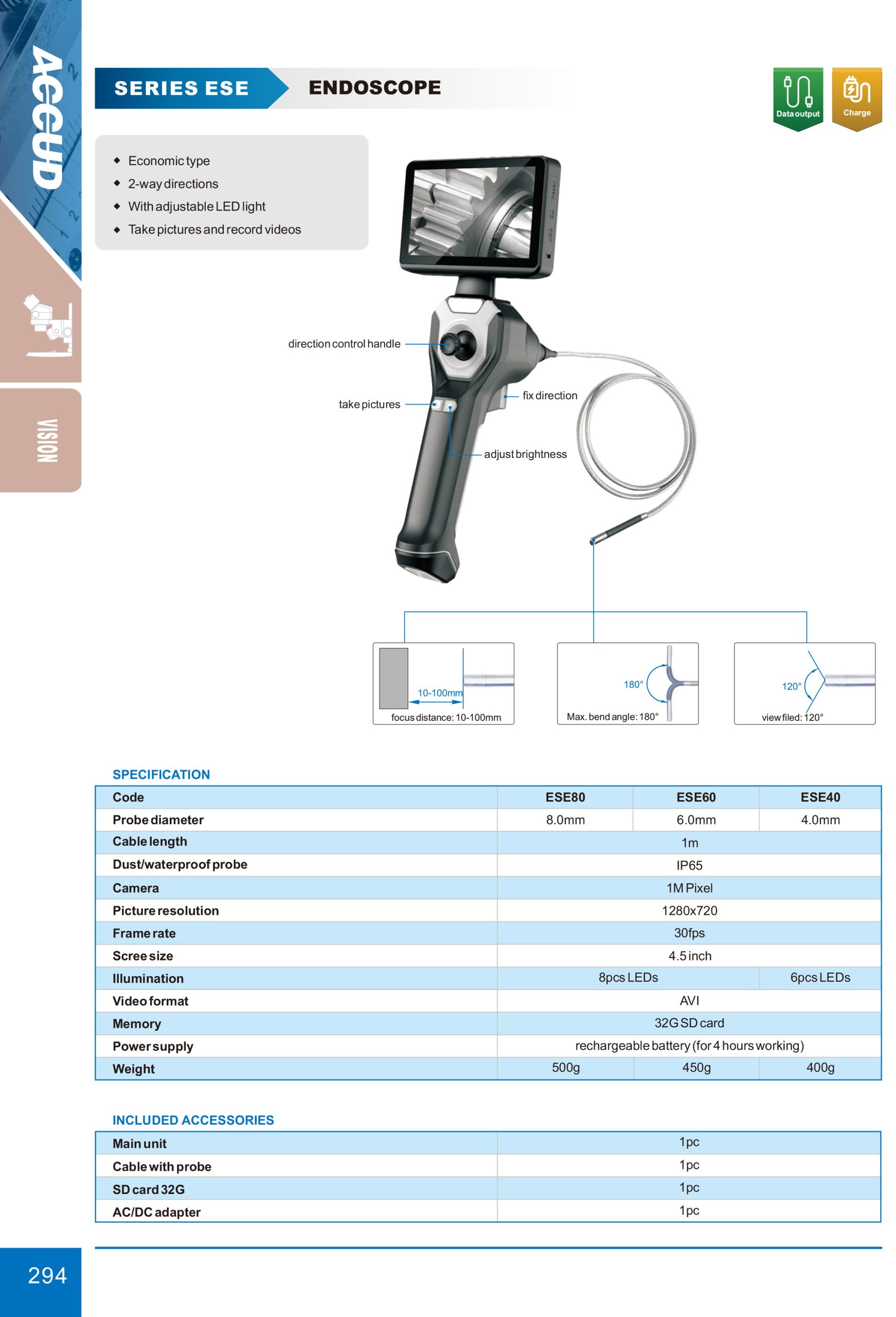 منظار داخلي بالشاشة متعدد الاستخدامات مع كاميرا وإضاءة ESE scaled إنفينيتي للتجارة