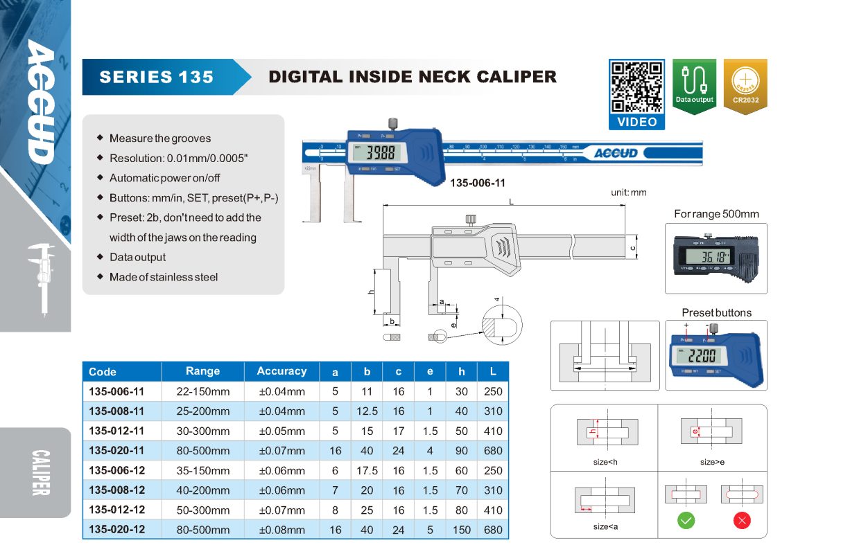 باكوليس ديجيتال بفك قياس جروف داخل كود 135 135 إنفينيتي للتجارة