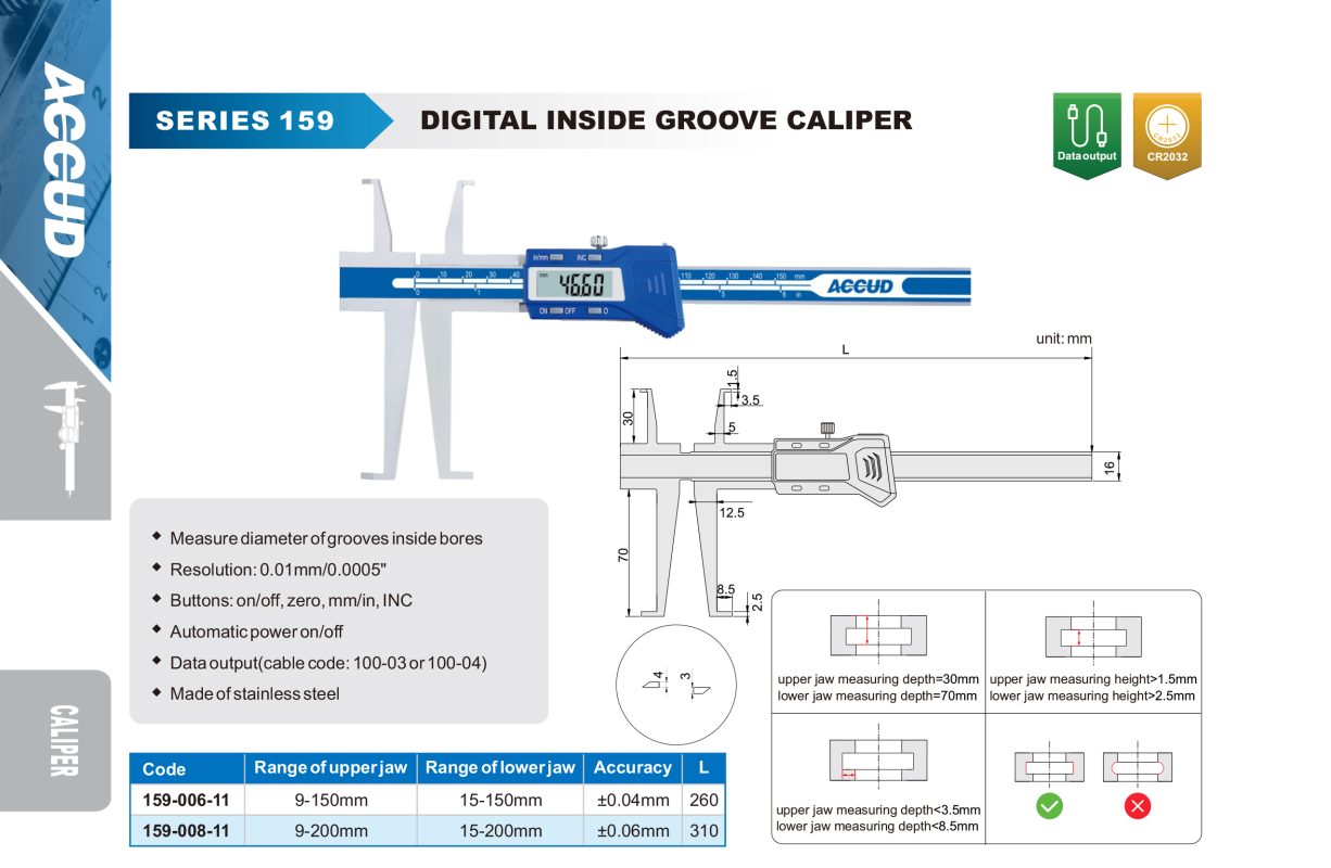 باكوليس ديجيتال لقياس الجروف الداخلي 159 1 إنفينيتي للتجارة