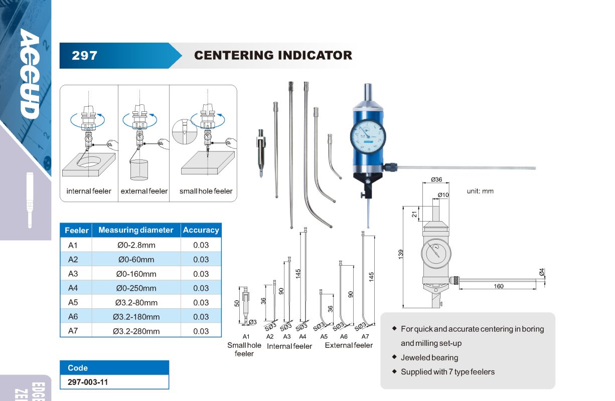 جهاز قياس سنتر الدائره بالساعة كود 297-003-11 297 إنفينيتي للتجارة