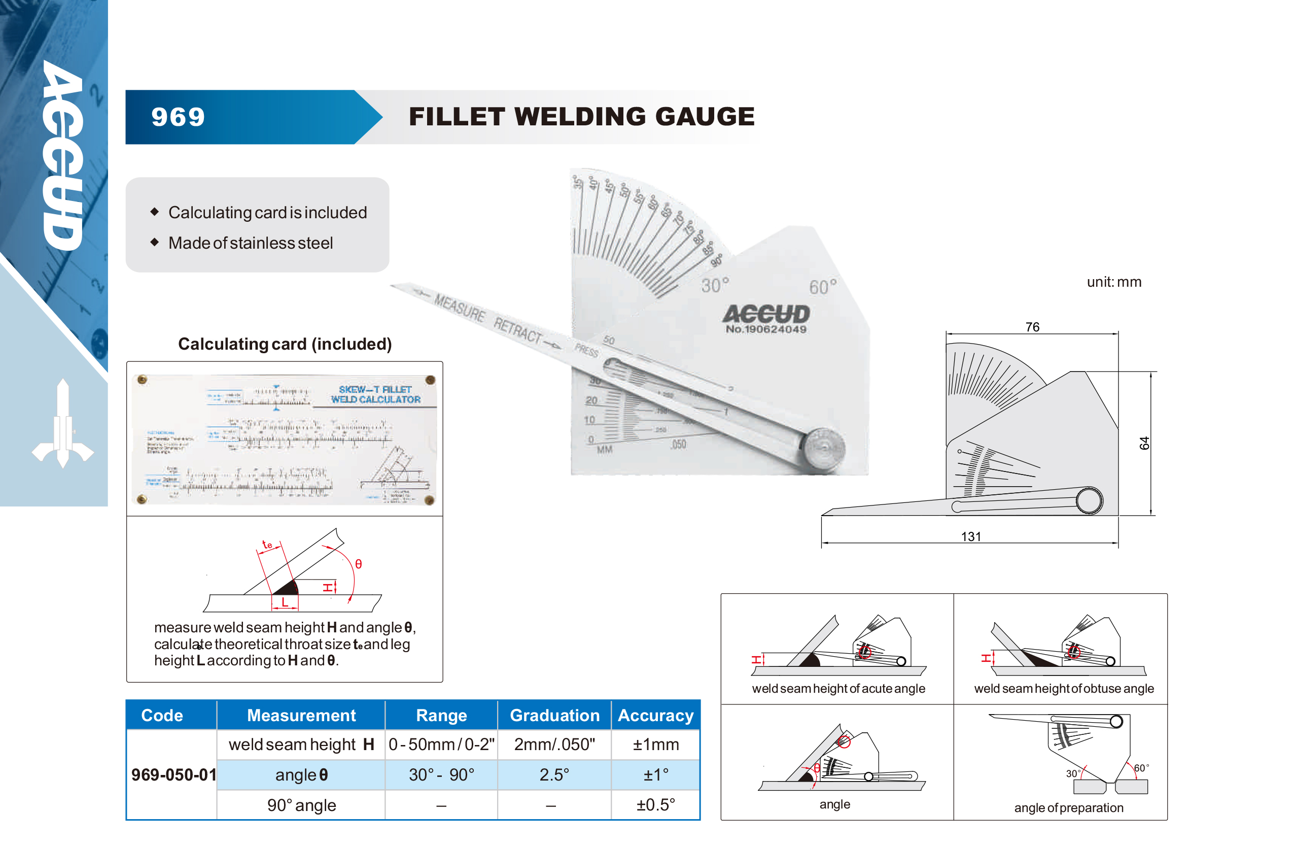 زاوية قياس اللحام 969 إنفينيتي للتجارة